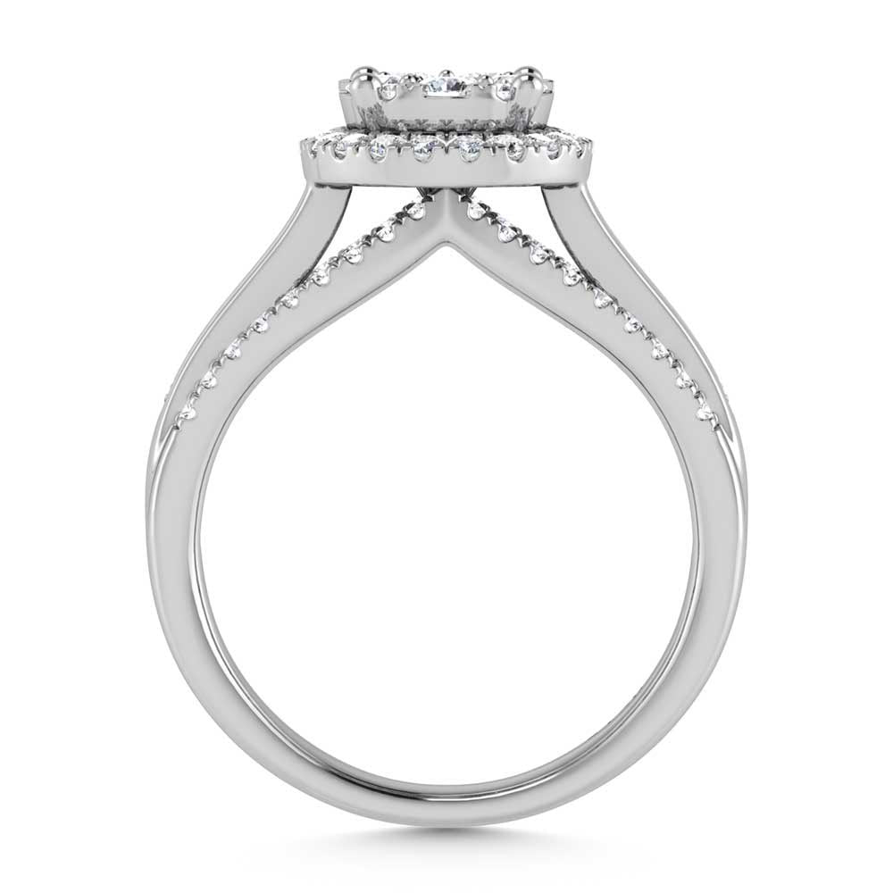 14K White Gold 2 Ct.Tw. Diamond Engagement Ring