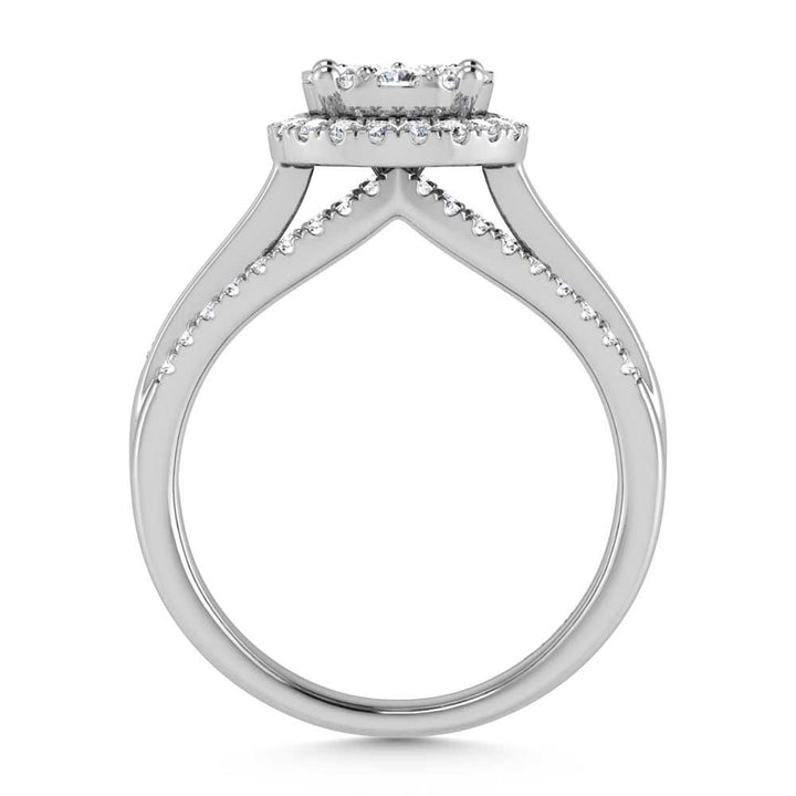 14K White Gold 2 Ct.Tw. Diamond Engagement Ring
