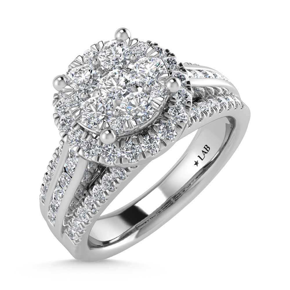 14K White Gold 3 Ct.Tw. Diamond Engagement Ring