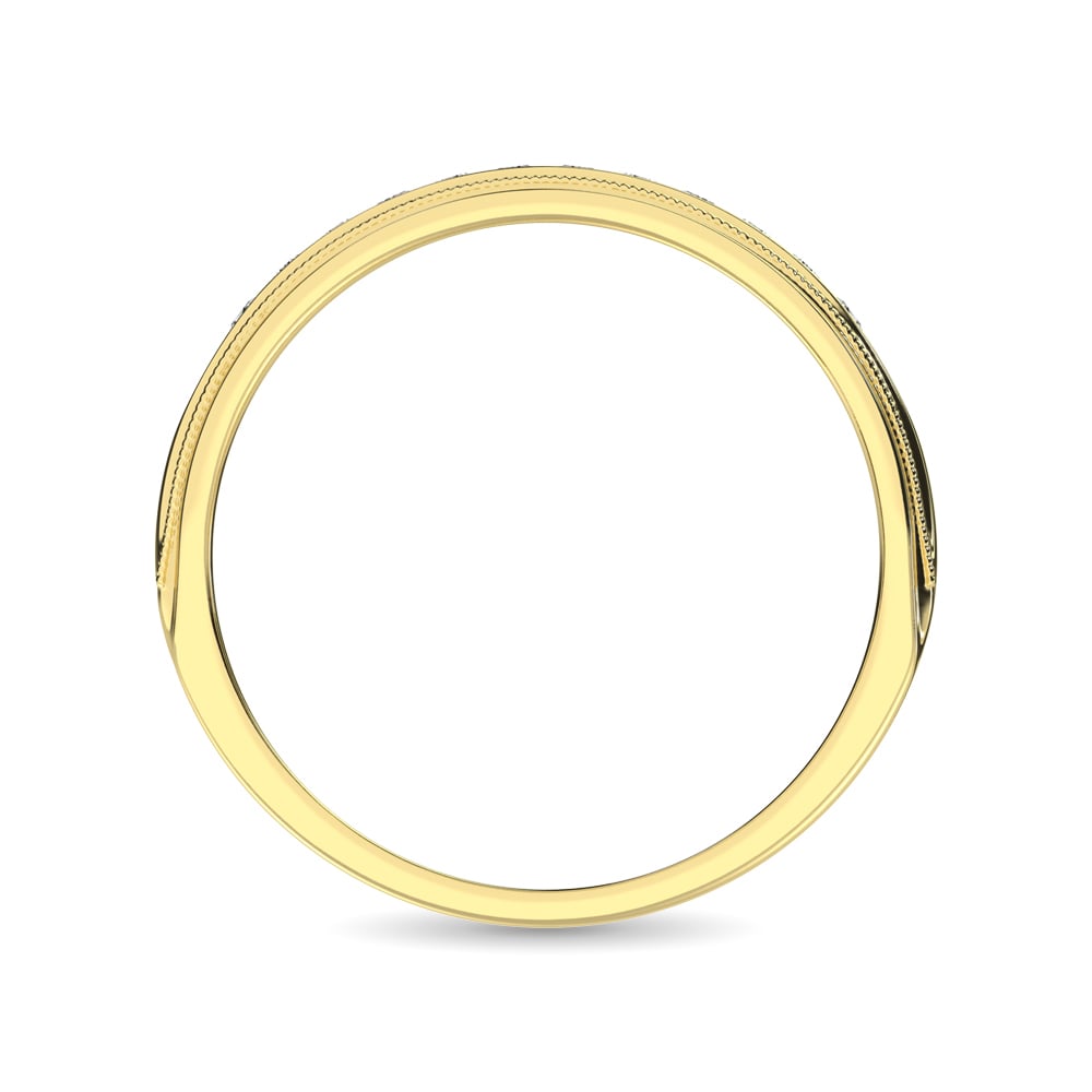 14K Yellow Gold 1 Ct.Tw. Diamond Mens Machine Band