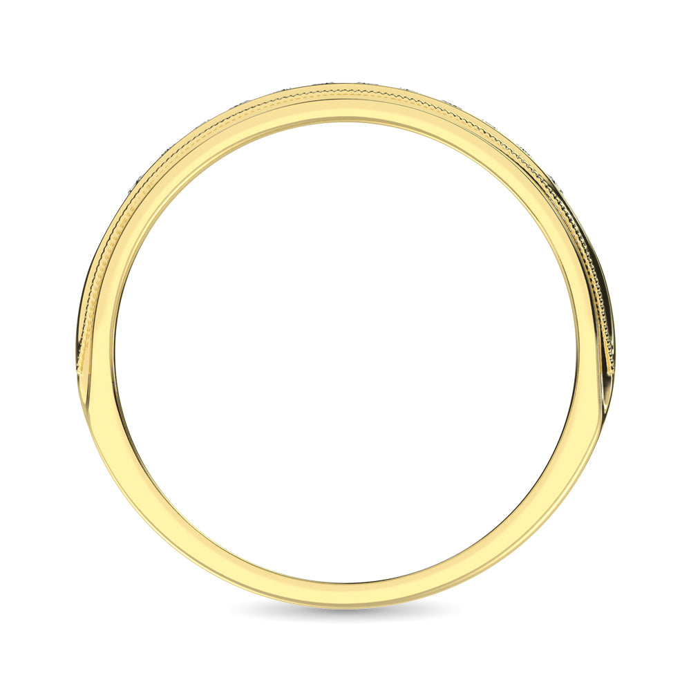 10K Yellow Gold 1/2 Ct.Tw. Diamond Mens Machine Band