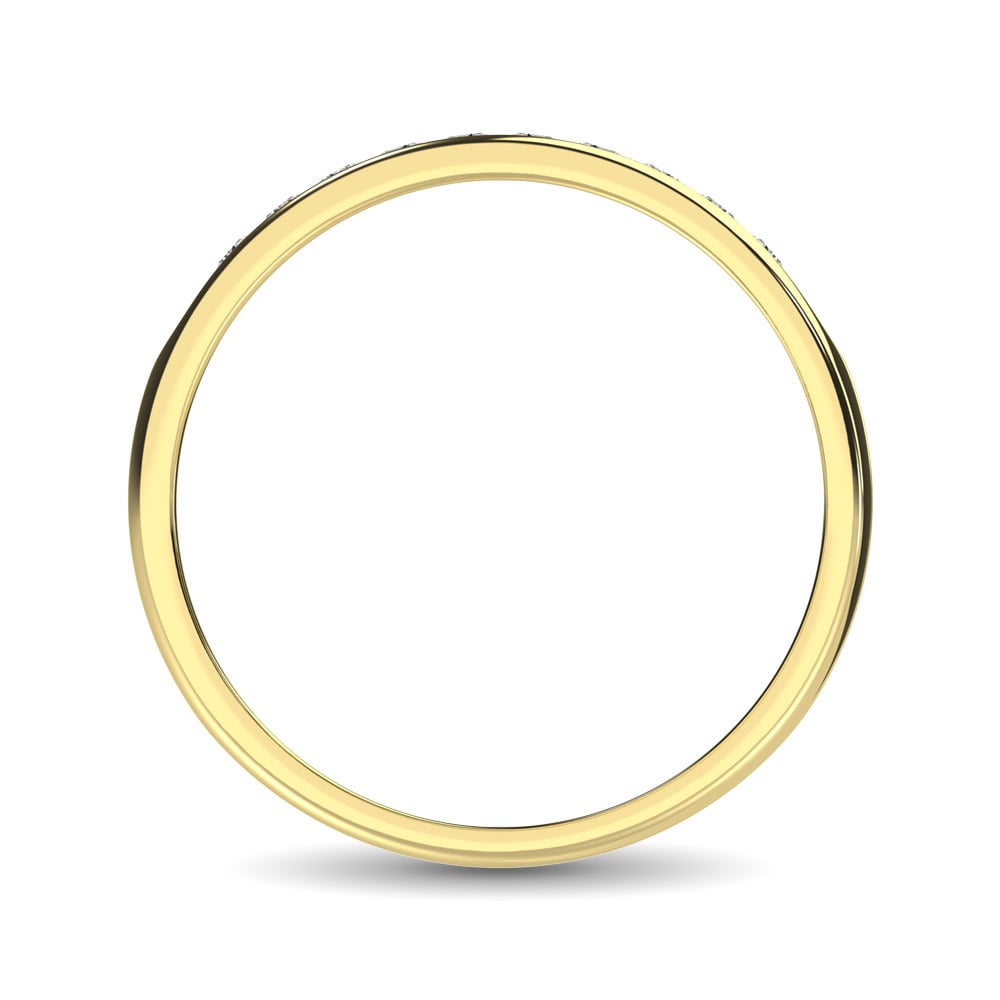 14K Yellow Gold Diamond 1/4 Ct.Tw. Mens Machine Band