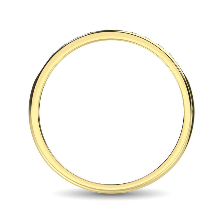 14K Yellow Gold Diamond 1/4 Ct.Tw. Mens Machine Band
