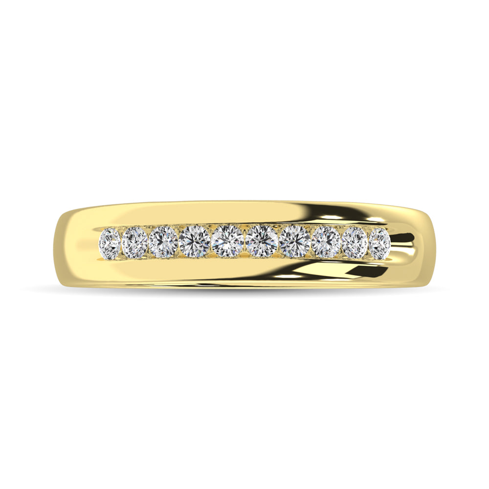 10K Yellow Gold 1/4 Ct.Tw. Diamond Mens Machine Band