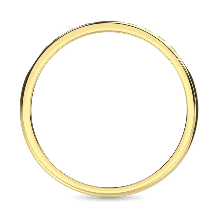 10K Yellow Gold 1/4 Ct.Tw. Diamond Mens Machine Band