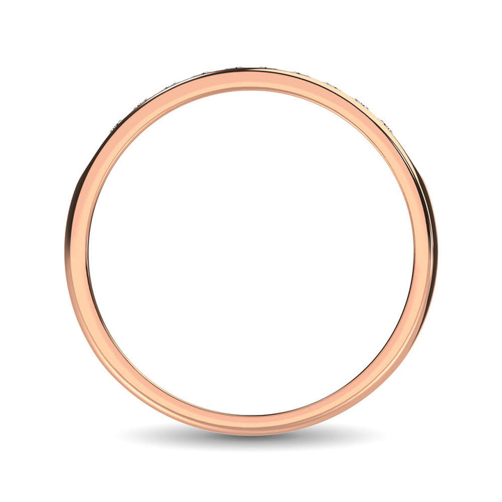 Diamond 1 Ct.Tw. Channel Set Machine Band in 10K Rose Gold