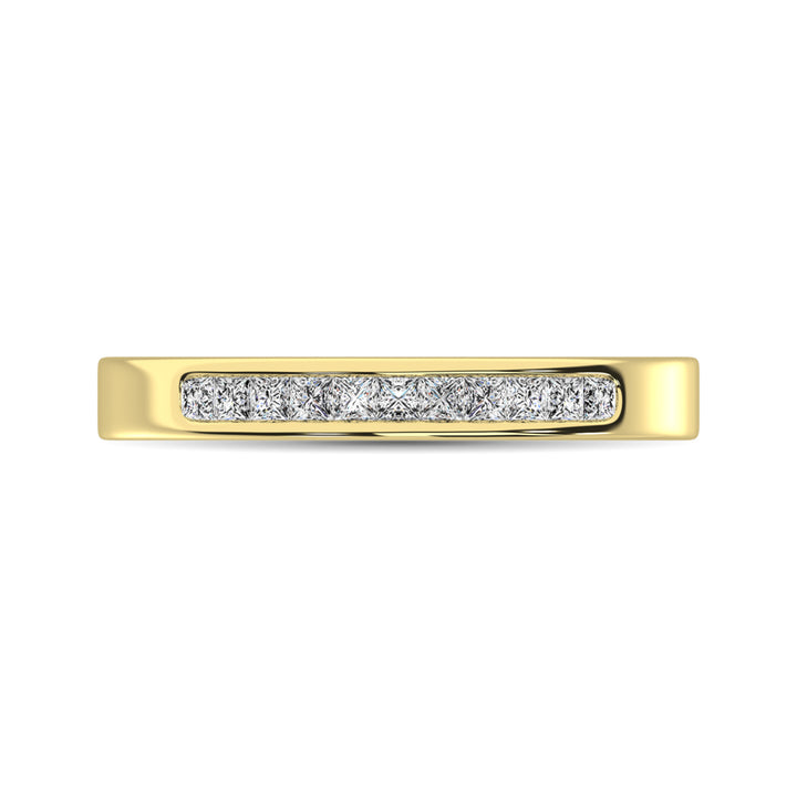 14K Yellow Gold 1/4 Ct.Tw. Diamond Ladies Machine Band