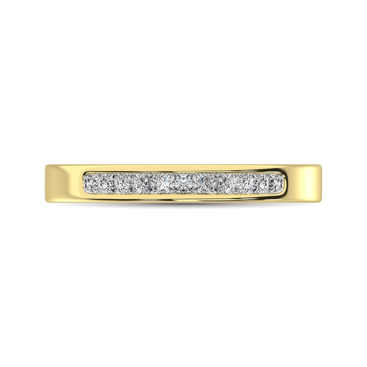 14K Yellow Gold 1/2 Ct.Tw. Diamond Ladies Machine Band