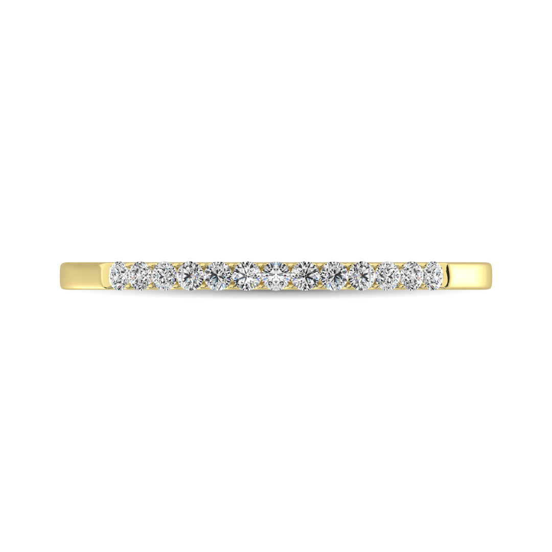14K Yellow Gold 1/6 Ct.Tw. Diamond Ladies Machine Band