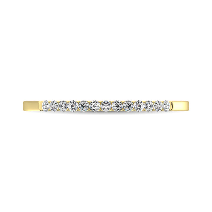 14K Yellow Gold 1/6 Ct.Tw. Diamond Ladies Machine Band