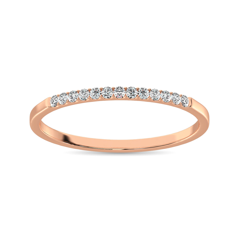 Diamond 1/5 Ct.Tw. Ladies Wedding Band in 14K Rose Gold