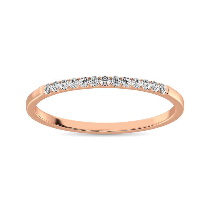 Diamond 1/5 Ct.Tw. Ladies Wedding Band in 14K Rose Gold