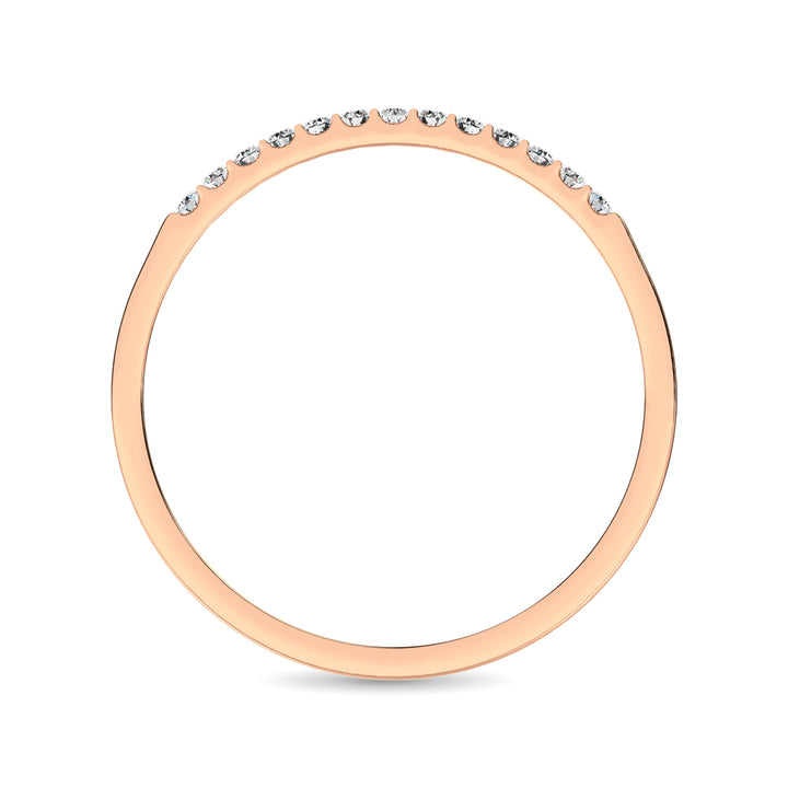 Diamond 1/5 Ct.Tw. Ladies Wedding Band in 14K Rose Gold