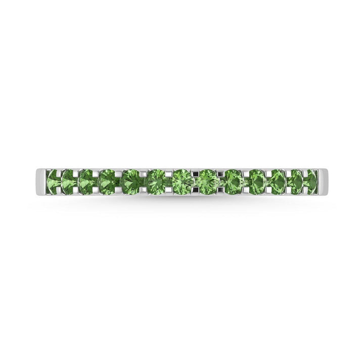 Peridot 1/4 Ct.Tw. Machine Band in 14K White Gold