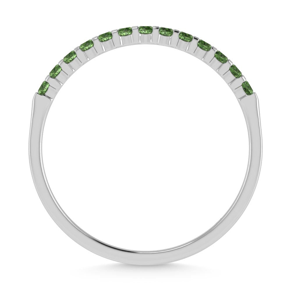 Peridot 1/4 Ct.Tw. Machine Band in 14K White Gold