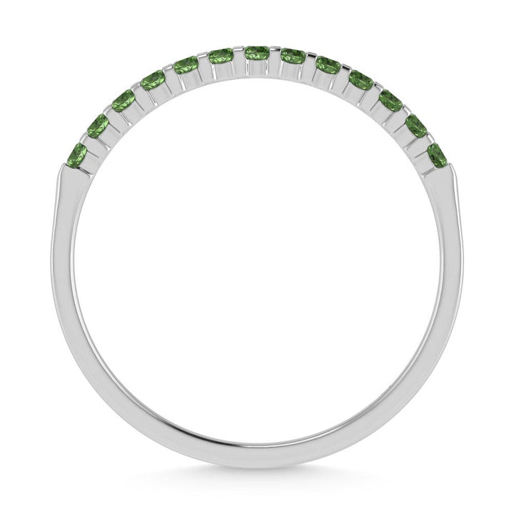 Peridot 1/4 Ct.Tw. Machine Band in 14K White Gold