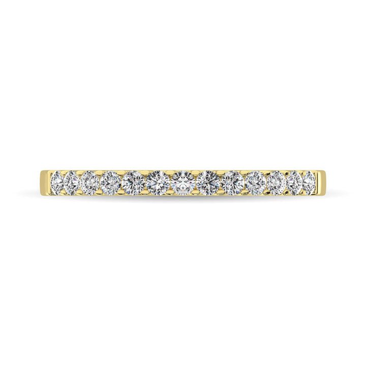 14K Yellow Gold 1/5 Ct Diamond Ladies Machine Band