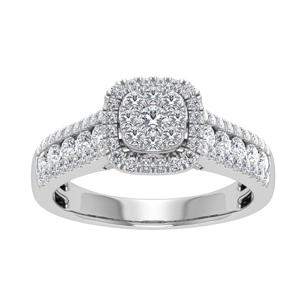 Diamond 7/8 Ct.Tw. Engagement Ring in 14K White Gold