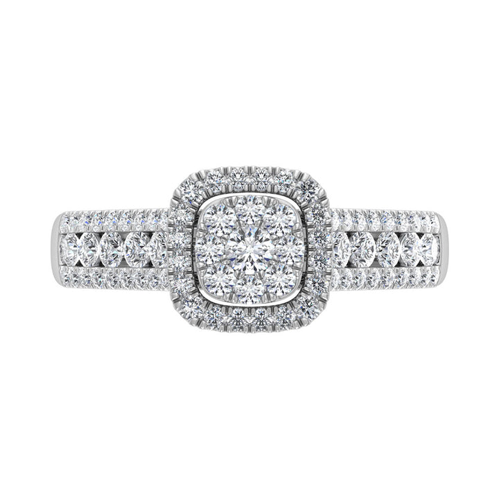 Diamond 7/8 Ct.Tw. Engagement Ring in 14K White Gold