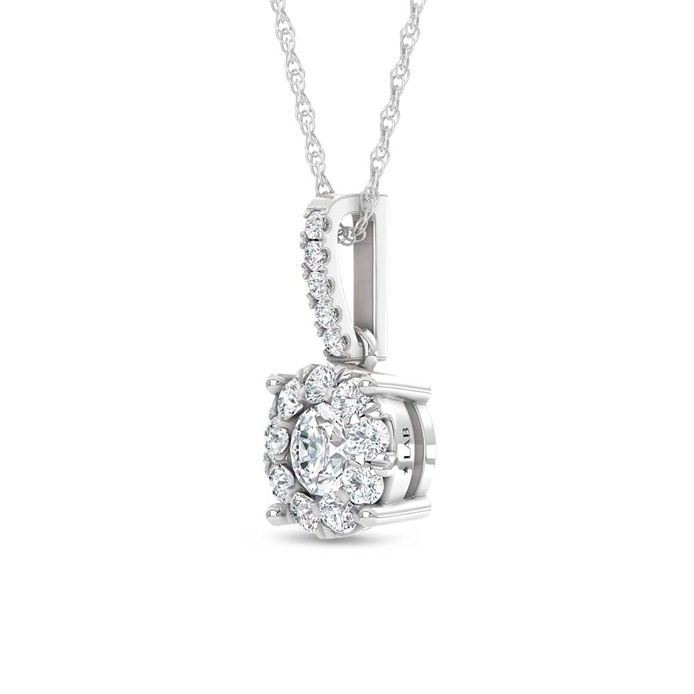 14K White Gold 3/4 Ct.Tw. Diamond Fashion Pendant