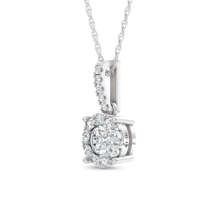 14K White Gold 3/4 Ct.Tw. Diamond Fashion Pendant