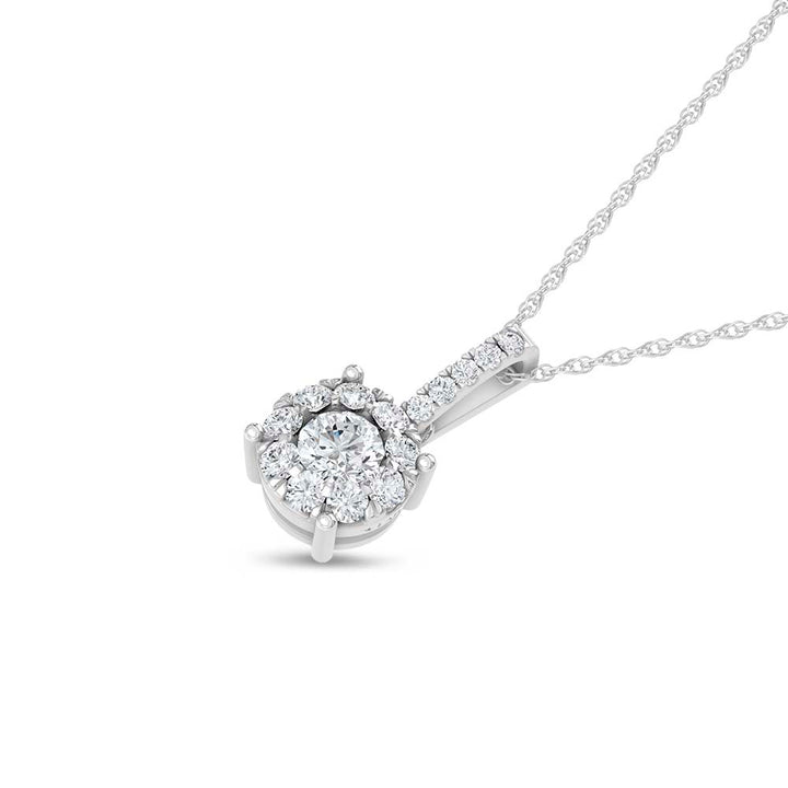 14K White Gold 3/4 Ct.Tw. Diamond Fashion Pendant