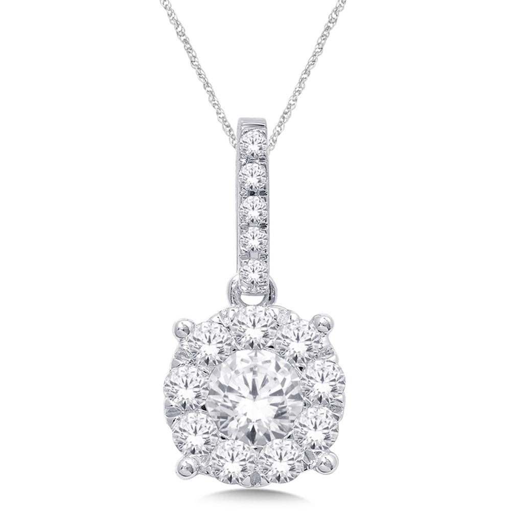 14K White Gold 7/8 Ct.Tw. Diamond Fashion Pendant