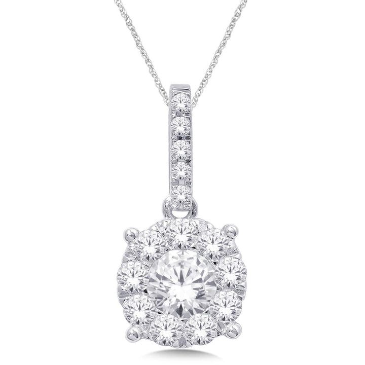 14K White Gold 7/8 Ct.Tw. Diamond Fashion Pendant