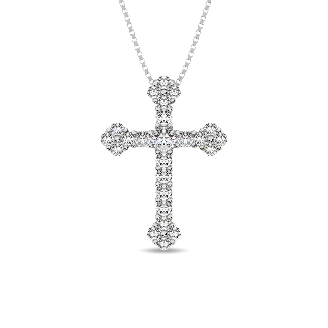 Diamond 1/3 Ct.Tw. Cross Pendant in 10K White Gold