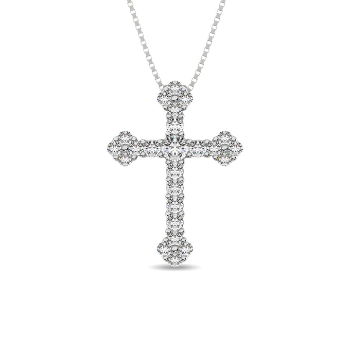 Diamond 1/3 Ct.Tw. Cross Pendant in 10K White Gold