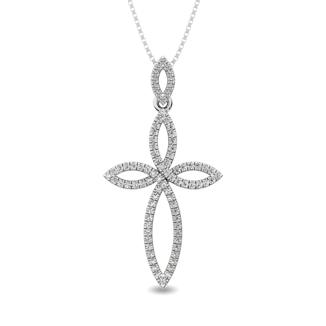 Diamond 1/5 Ct.Tw. Cross Pendant in 10K White Gold
