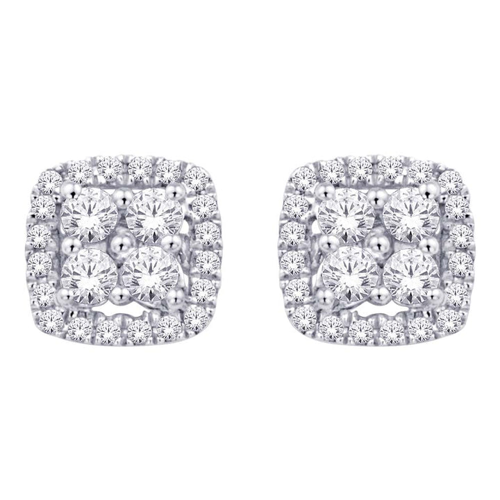 14K White Gold 1/5 Ct.Tw. Diamond Stud Earrings