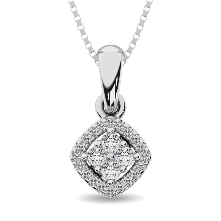 14K White Gold 1/10 Ct.Tw. Diamond Fashion Pendant
