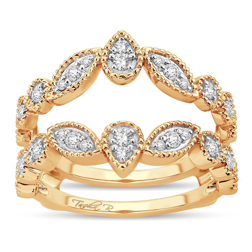 14K Yellow Gold Lab Diamond Ring Guard Enhancer