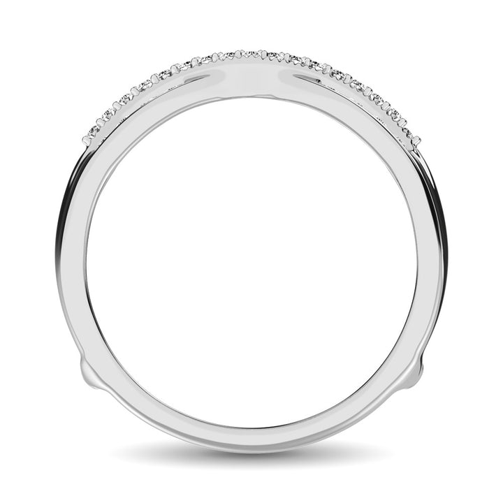 14K White Gold 1/3 Ct.tw Diamond Guard Ring