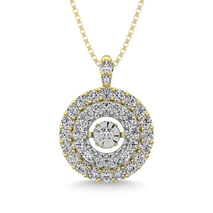Diamond 3/8 Ct.Tw. Shimmering Pendant in 10K Yellow Gold