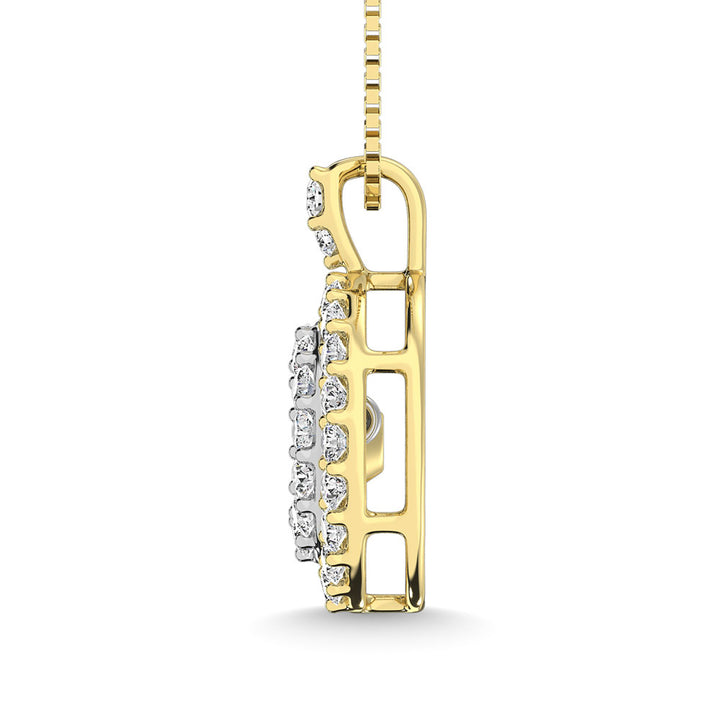 Diamond 3/8 Ct.Tw. Shimmering Pendant in 10K Yellow Gold