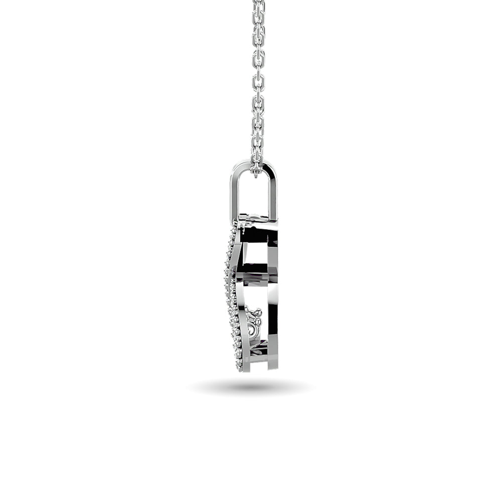 Diamond Shimmering Infinity Pendant 1/50 Ct.tw in Sterling Silver