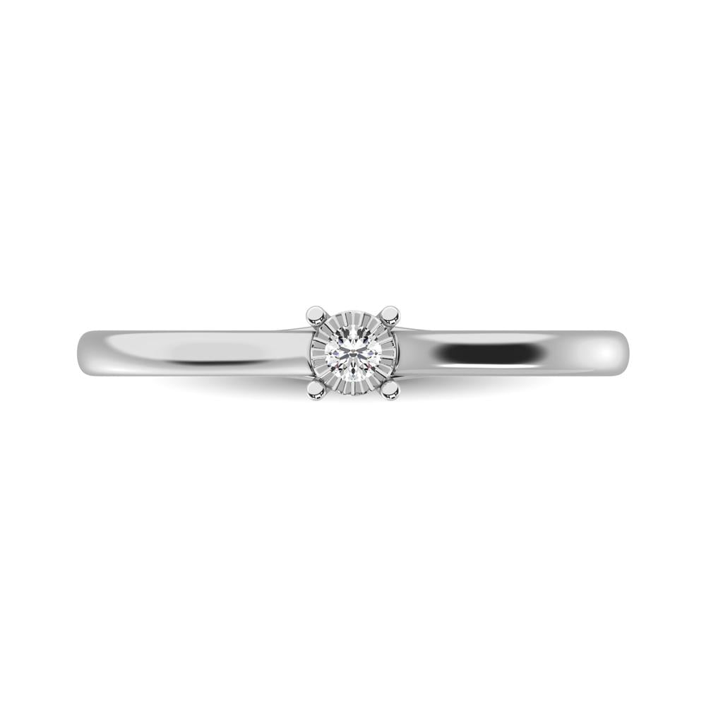 10K White Gold 1/3 Ct.Tw. Diamond Solitaire Engagement Ring