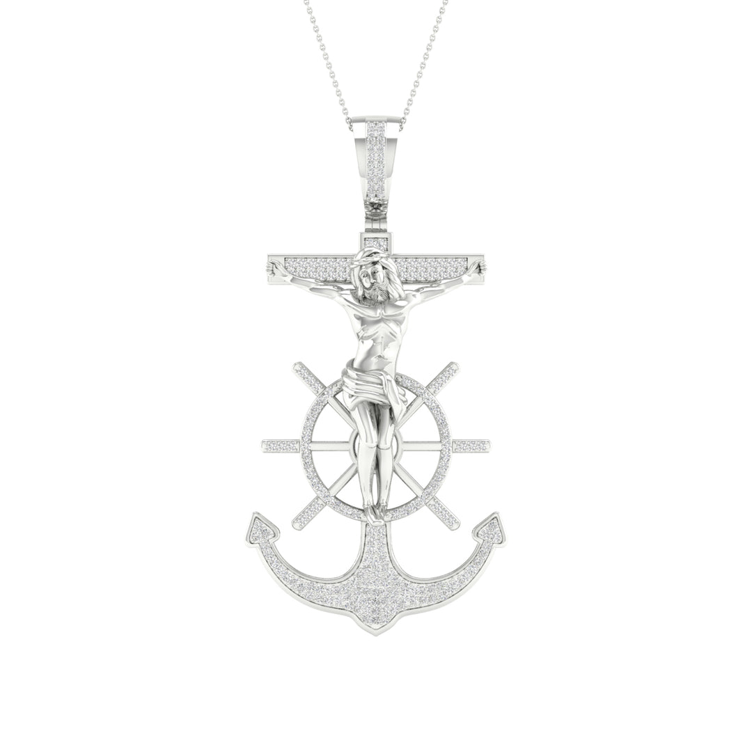 Celestial 10k White Gold 0.50CT Lab Diamond Pendant