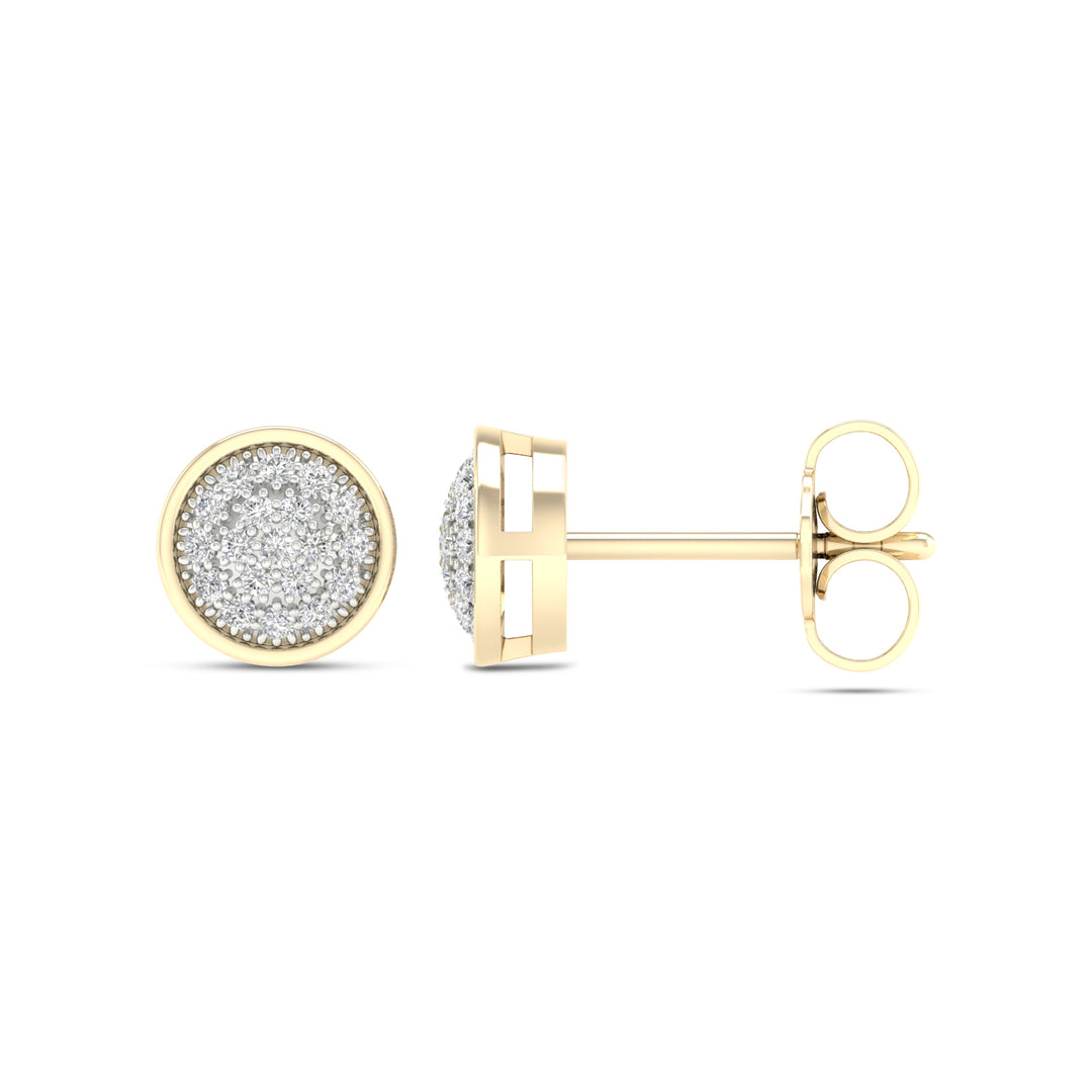 10k Yellow Gold Lab Diamond Stud Earrings for Women