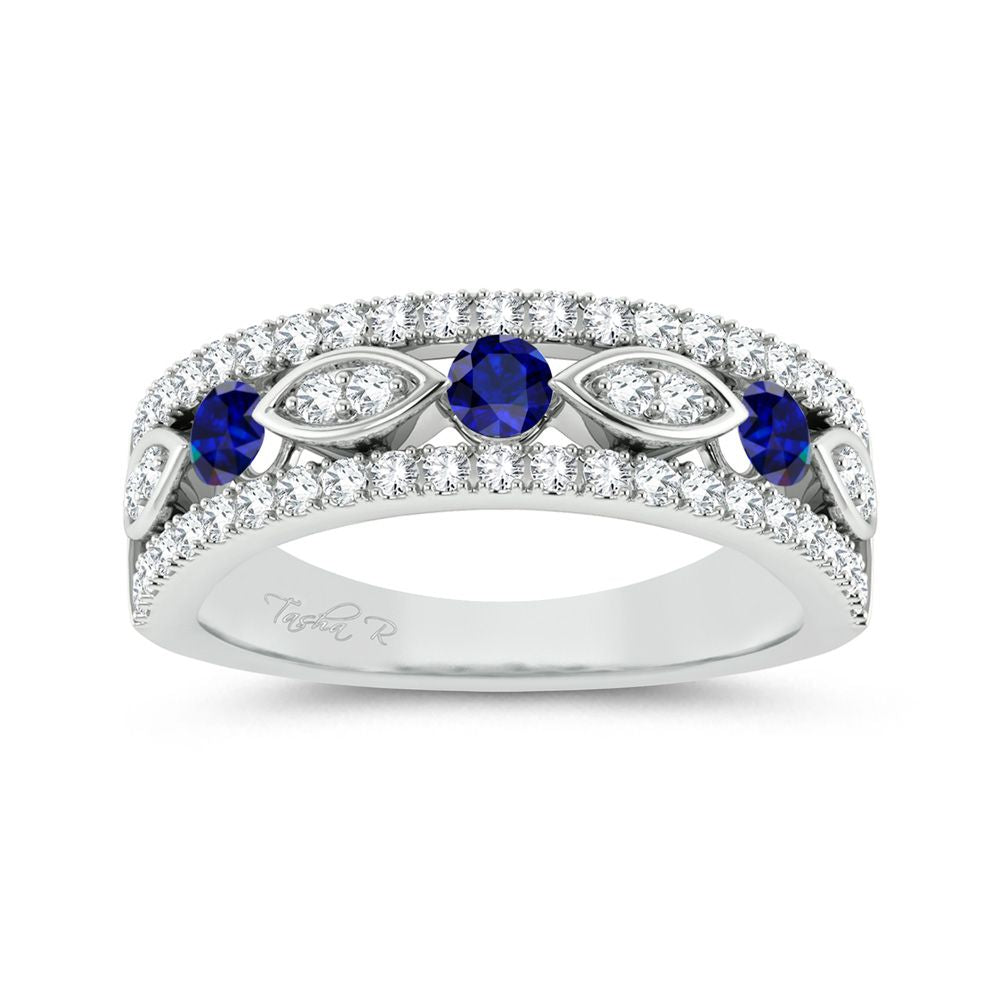Elegant 14k White Gold 0.50ct Lab Diamond Womens Band