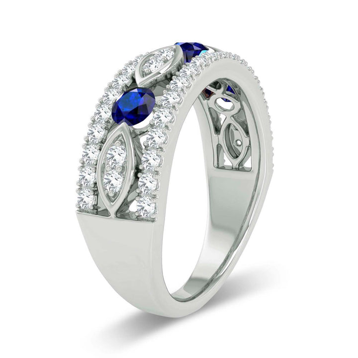 Elegant 14k White Gold 0.50ct Lab Diamond Womens Band