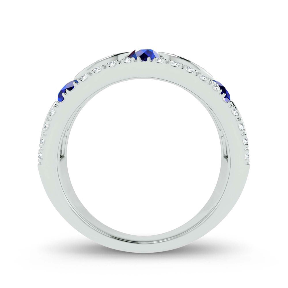 Elegant 14k White Gold 0.50ct Lab Diamond Womens Band