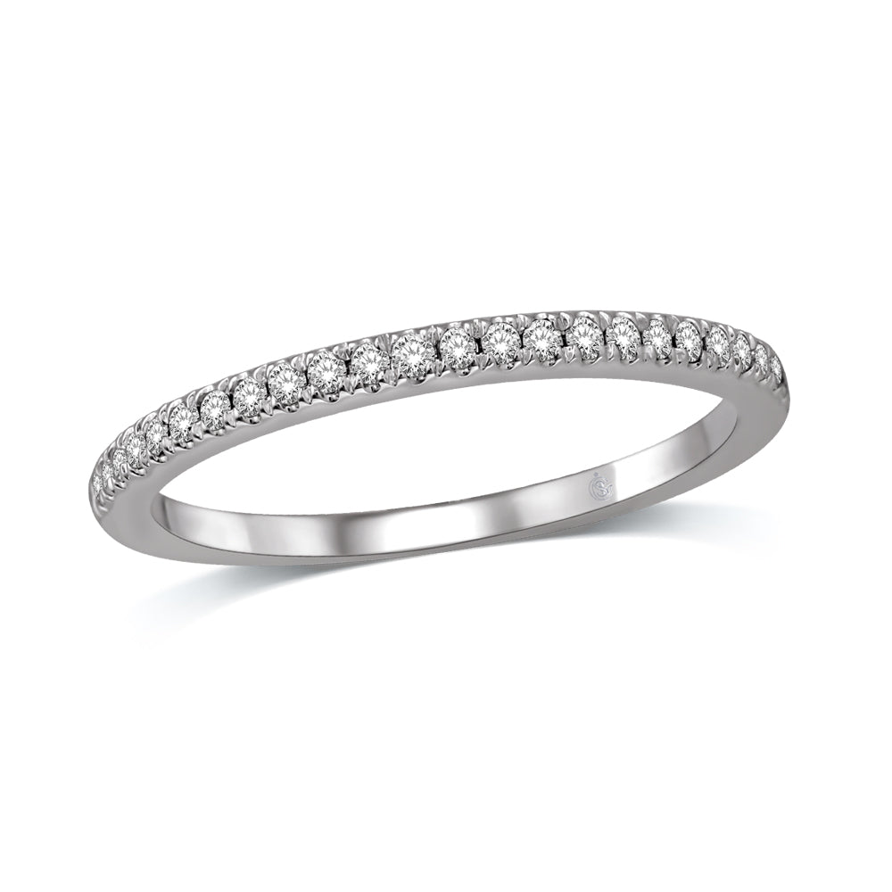 14K White Gold 1/6 Ct.Tw. Diamond Anniversary Band