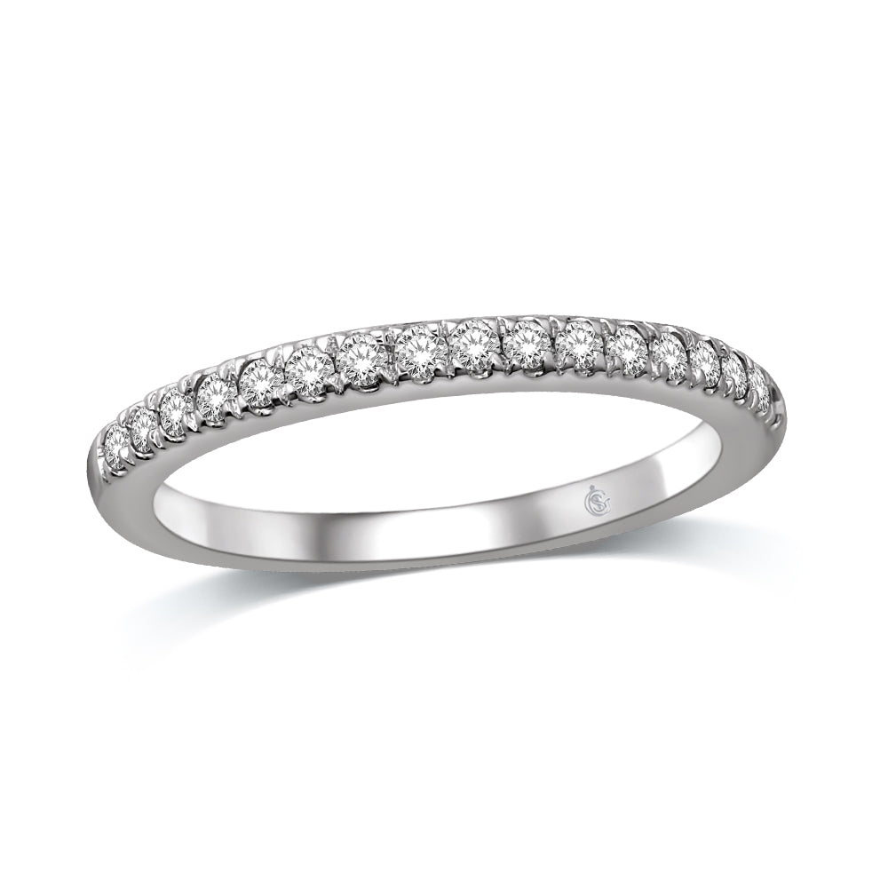 14K White Gold 1/4 Ct.Tw. Diamond Anniversary Band
