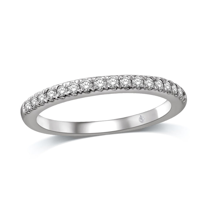 14K White Gold 1/4 Ct.Tw. Diamond Anniversary Band