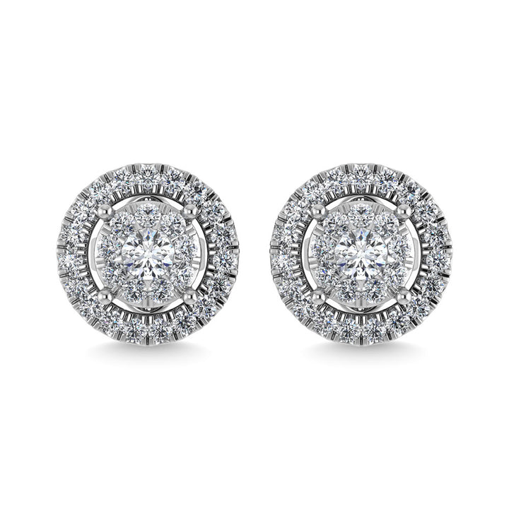 14K White Gold 2/5 Ct.Tw. Diamond Stud Earrings