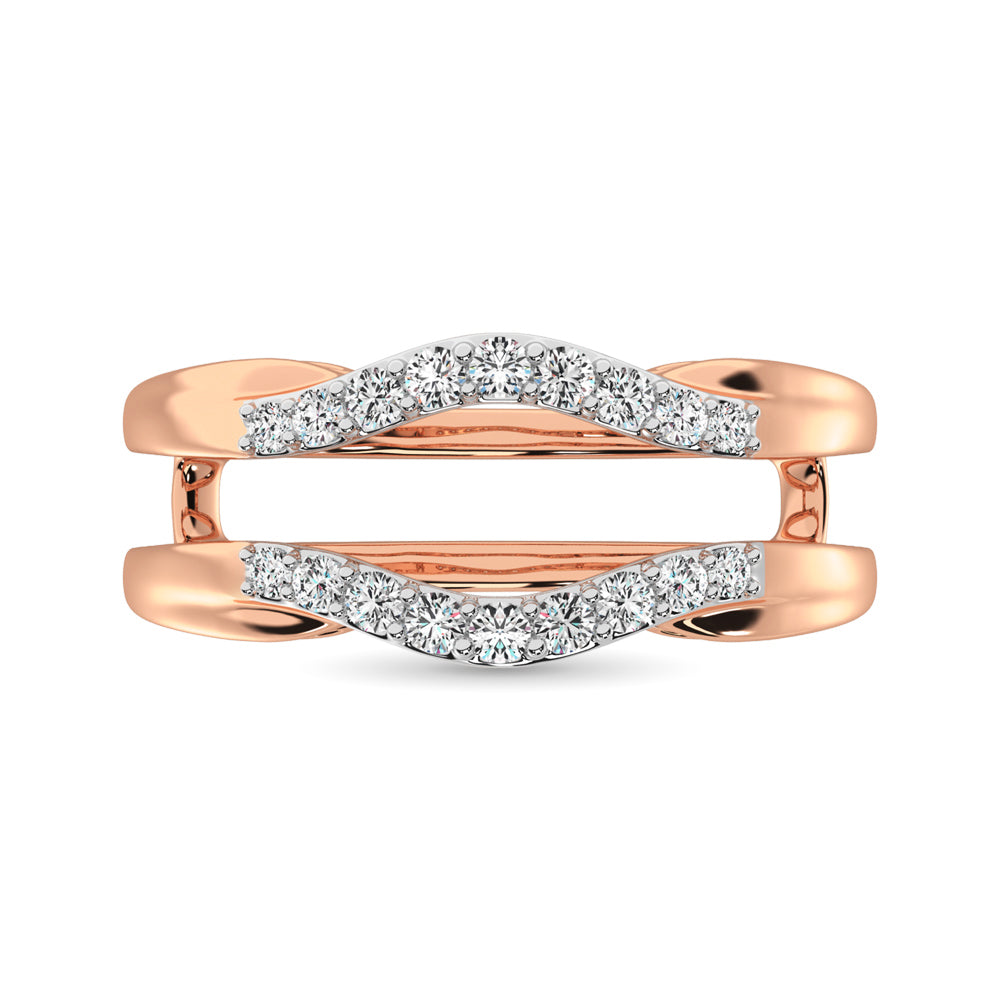 10K Rose Gold 1/4 Ct.Tw. Diamond Guard Ring