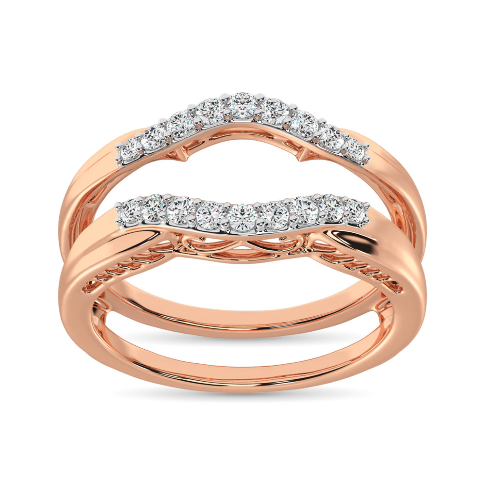 10K Rose Gold 1/4 Ct.Tw. Diamond Guard Ring